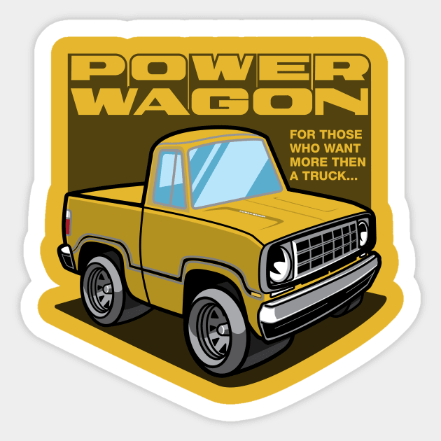 Bahama Yellow - Power Wagon Sticker by jepegdesign